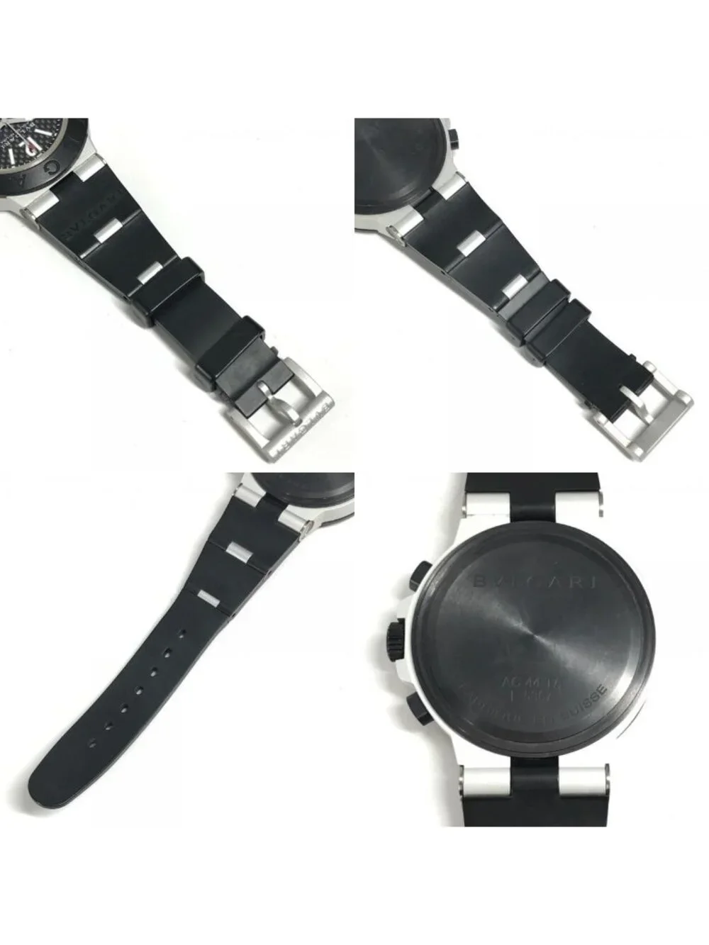 Bvlgari Watch Aluminum Chronograph Black